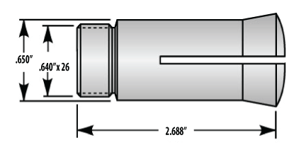 3C Emergency Collet with 1/8 Pilot Hole